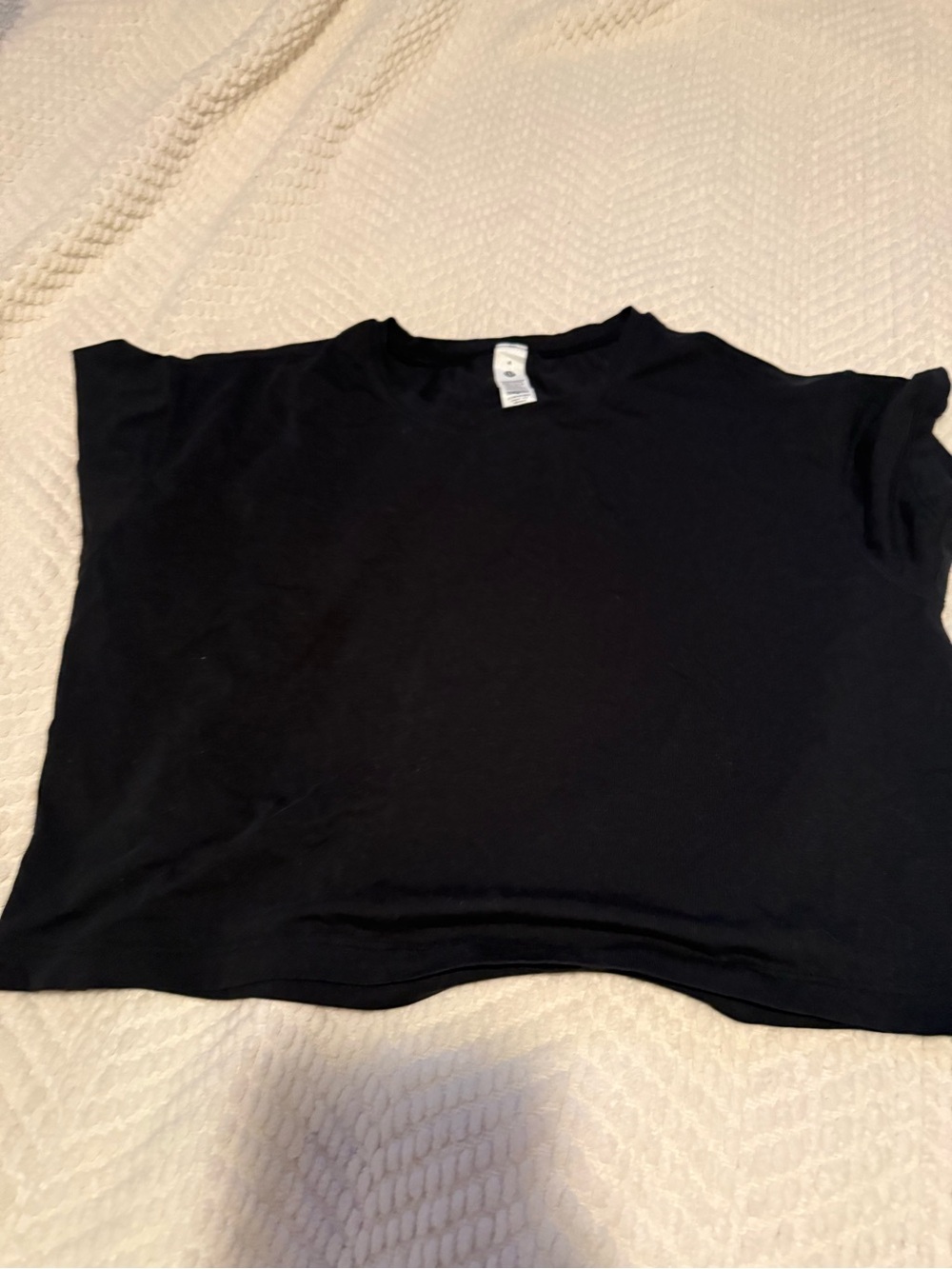 lululemon athletica Black Boxy Crop Tee - Short Sleeve